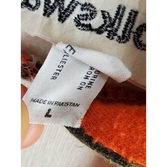 Volkswagon Code V Hoodie Sweatshirt Mens L Beige Green Camo Sleeves Fleece - Picture 2 of 11